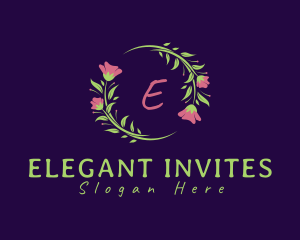 Botanical Flower Wreath logo