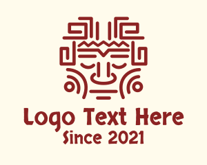 Mayan Tribal Face logo