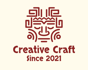 Mayan Tribal Face logo