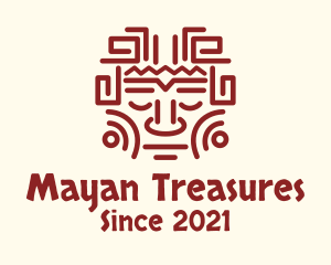 Mayan Tribal Face logo design