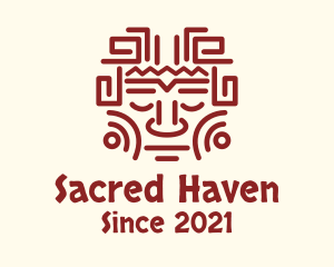 Mayan Tribal Face logo design