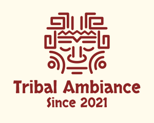 Mayan Tribal Face logo design