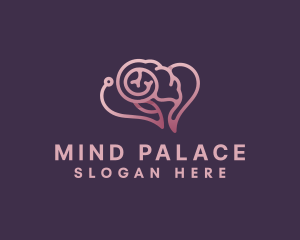 Brain Mental Health Psychologist logo design