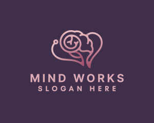 Brain Mental Health Psychologist logo design