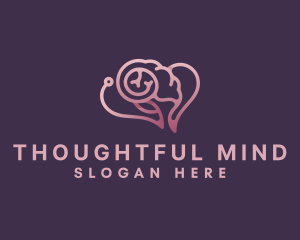 Brain Mental Health Psychologist logo design