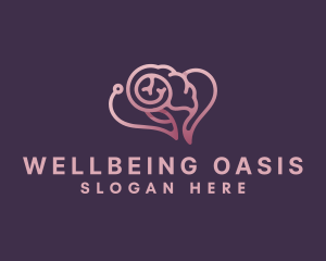 Brain Mental Health Psychologist logo design