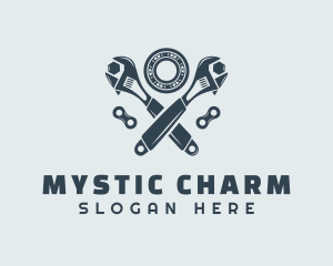 Mechanic Wrench Repair logo design