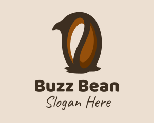 Penguin Coffee Bean logo design