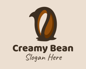 Penguin Coffee Bean logo design