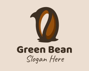 Penguin Coffee Bean logo design