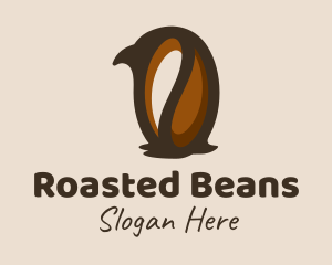 Penguin Coffee Bean logo design