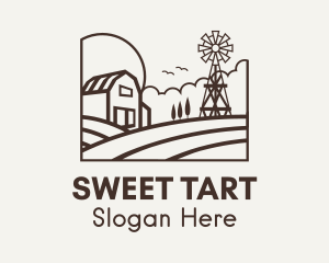 Rustic Windmill Farm Logo