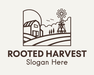 Rustic Windmill Farm logo design