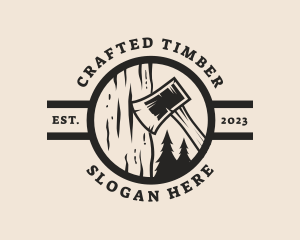 Axe Tree Logger logo design