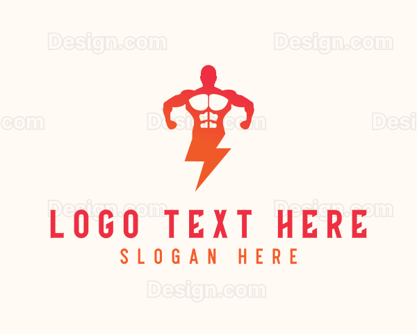 Power Lightning Superhero Logo