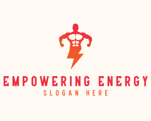 Power Lightning Superhero logo design