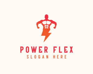 Power Lightning Superhero logo design