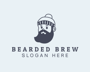 Hipster Man Beard logo design