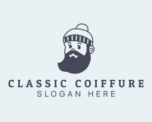 Hipster Man Beard logo design