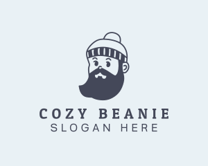 Hipster Man Beard logo design