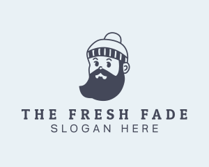 Hipster Man Beard logo design