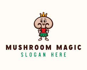 Lady Mushroom Mascot logo design