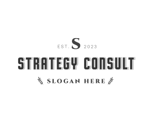 Professional Retro Consultant logo design