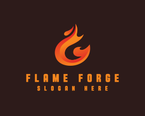 Fire Grill Flame logo design