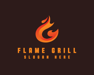 Fire Grill Flame logo design