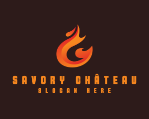 Fire Grill Flame logo design