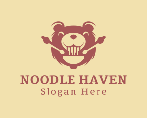 Ramen Noodle Bear logo design