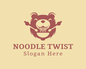 Ramen Noodle Bear logo design