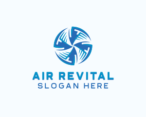 HVAC Cooling Exhaust logo design