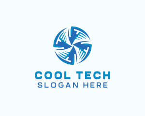 HVAC Cooling Exhaust logo design