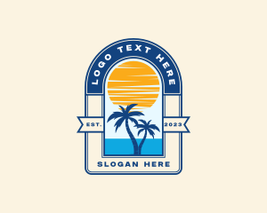 Beach Palm Tree logo