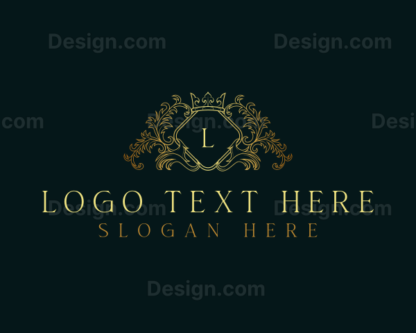 Gold Wreath Crown Logo