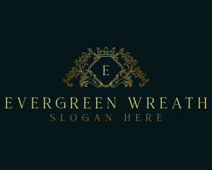 Gold Wreath Crown logo design