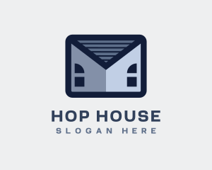 Mail Envelope House  logo design