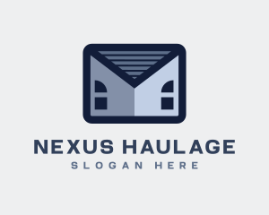 Mail Envelope House  logo design