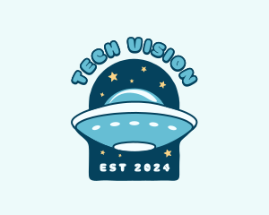 UFO Futuristic Spaceship logo design