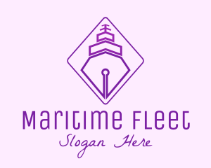 Purple Pen Ship logo