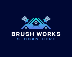 Paint Brush Remodeling logo design