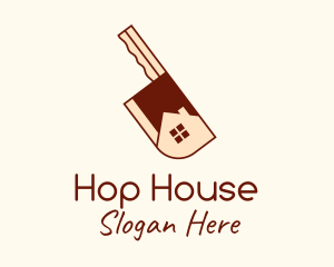 Butcher House Knife logo design