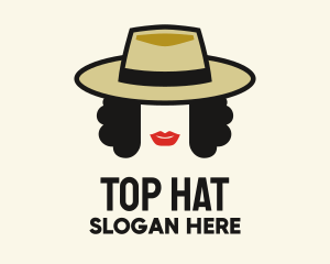 Woman Fashion Hatmaker logo design