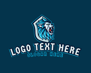 Lion Beast Shield logo design