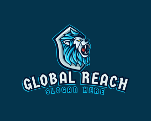 Lion Beast Shield logo design