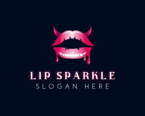 Erotic Devil Lips logo design