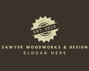 Circular Saw Woodworking logo design