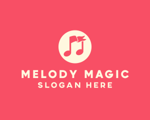 Musical Music Flag logo design