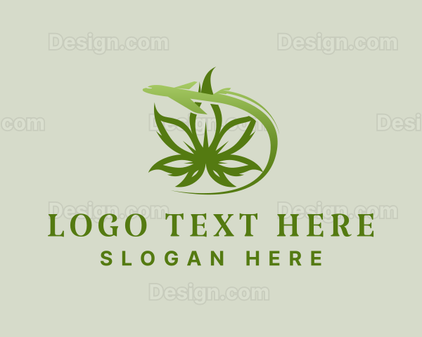 Cannabis Marijuana Plane Logo